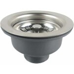 Bonde d'�vier sans trop plein panier inox � 114 mm 1� , acier inoxydable + abs, bonde + panier