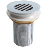 Bonde fixe de vidage pour lave - mains sans trop plein - �coulement libre - grille laiton