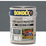 Bondex - lasure opaque tr�s haute protection 8 ans gris granit (ral 7040) 5 l
