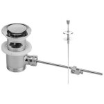Bonde de lavabo automatique nicoll l3214 chromé brillant avec tirette 60mm Bonde de lavabo automatique nicoll l3214 chromé brillant avec tirette 60mm