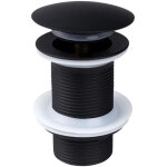 Bonde de lavabo noir sans trop plein, bonde de lavabo pop up universel anti - blocage r�sistant � la ...