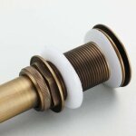 Bonde de lavabo r�tro en laiton bronz� ? m�canisme � ressort ? drain sans trop - plein ? installation ...