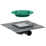 Hansgrohe - raindrain spot siphon de douche 150 / 150 acier inoxydable bross�