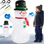 Bonhomme de neige gonflable d�coratif led avec pompe incluse d�coration lumineuse taille xl 120cm no�l ...