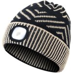 Bonnet lumineux, bonnet led rechargeable par usb avec 3 niveaux de luminosit