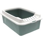 Bonnie cat bac  litire ouvert vert, gris - rotho