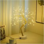 Bonsa� lumineux de table avec 108 led en fil de cuivre, fonctionne avec piles / usb, lampe d'arbre artificiel ...
