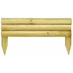 Bordure 1 / 2 rondin  planter droite epaisseur 25mm