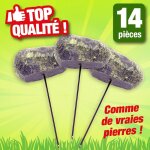Bordure de jardin apparence rocher 14 pièces Bordure de jardin apparence rocher 14 pièces