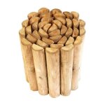 Bordure de jardin en bois 1 / 2 ronde paisseur 7cm hauteur 30 x 200 cm