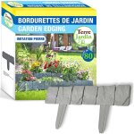 Terre jardin - bordures de jardin imitation pierre - 25 x 10 x 1 cm - sparation massifs, potagers et ...