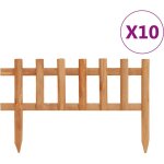 Bordure de jardin bordure de pelouse 10 pcs bois de sapin 4, 4 m 60184