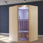 Boreal sauna - sauna infrarouge boreal� signature 130c d'angle � spectre complet - 130x130x205