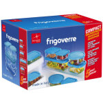 Bormioli rocco - bormioli lot de 5 boites de conservation frigoverre - (10x7 - 10x10 - 10x13 - 13x21 ...