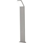Borne lumineuse led 12w pour jardin, ip65, 1050 lm, h. 60 cm, 3000k, aluminium peint, gris clair - perenz ...