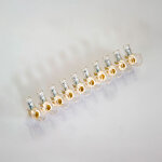 Bornier borgne transparent 10 p�les 4 mm� (450 v 32 a), couleur transparente