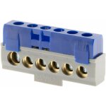 Bornier neutre 6 connexions - bleu - thomson