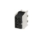 Bornier noir enclipsable sur rail din pour cble phase
