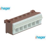 Bornier de phase sans vis 20x4 mm� + 6x25 mm� hager kn26p