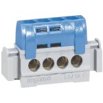 Bornier de r�partition ip 2x - neutre - 4 connexions 1, 5 � 16 mm� - bleu - l 47 mm legrand