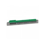 Bornier de répartition ip 2x - terre - 5 connexions 6 À 25 mm² - vert - l 227 mm legrand leg405055 Bornier de répartition ip 2x - terre - 5 connexions 6 À 25 mm² - vert - l 227 mm legrand leg405055