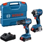 Bosch professional - 18v system screwdriver de  batterie gdr 18v - 215 + tournevis gsb 185 - li (avec ...
