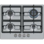 Bosch - series 4 pgh6b5k90 tables de cuisson acier inoxydable table de cuisson encastre de 58 cm de ...