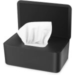 Bote de mouchoirs humides, bote � lingette noir, distributeur de lingettes humides, bote de rangement ...