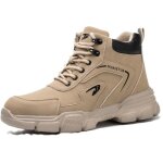 Bottes tactiques imperm�ables pour hommes, bottes � bout en acier avec semelle int�rieure r�sistante ...