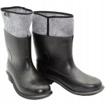Bottes de travail polonaises pour hommes, bottes en feutre de caoutchouc isol�es, noires, r�sistantes, ...