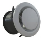 Bouche d'extraction et d'insufflation plastique rond r�glable ber d100 p unelvent 853575