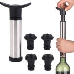 Bouchon de bouteille de vin pompe � vide en acier inoxydable 2 in1 verseur de vin avec bouchon de bouteille ...
