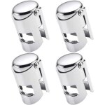 Bouchons de champagne, lot de 4 scelleurs de bouteilles de vin mousseux en acier inoxydable scells sous ...