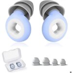 Bouchons doreilles en silicone rutilisables anti - bruit protection auditive pour sommeil travail et ...