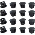 Bouchons ronds en plastique (noirs, 8mm), 20 pi�ces, couvercles de trous de meubles, couvercles de trous ...