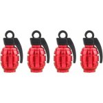 Bouchons de tige de valve de pneu de grenade rouge pour vélo de camion de voiture Bouchons de tige de valve de pneu de grenade rouge pour vélo de camion de voiture