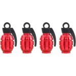 Bouchons de tige de valve de pneu de grenade rouge pour vlo de camion de voiture