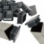 Bouchons de tuyau carr�s, 50mm�50mm embout tube carr� pour pied de chaise, bouchons plastique carr�, ...