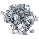 Boucle de cerclage m�tallique en acier galvanis�, scell�e pour feuillard pet de 16 mm