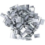 Boucle de cerclage m�tallique en acier galvanis�, scell�e pour feuillard pet de 16 mm