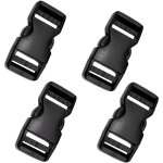 Boucles enfichables, 4 pcs boucles en plastique � d�clenchement lat�ral, 25 mm boucle de sangle de sac ...