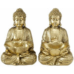 Boltze gruppe - bouddha figure dcorative assis asie sculpture rsine synthtique or feng shui dcoration ...