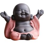Bouddha maitreya riant, statue de bouddha en c�ramique, sculpture de th� d'ornement, mini ornements de ...