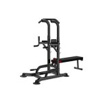Boudech - station de musculation multifonction power tower �quip�e d'un banc r�glable pour la traction, ...