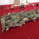 Bougeoir centre de table 4 photophores en verre avec dco de nol - feeric christmas