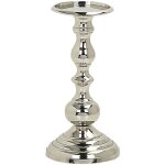 Bougeoir chandelier 1 bougie en aluminium argenté et brillant accessoire déco pour intérieurs classiques ... Bougeoir chandelier 1 bougie en aluminium argenté et brillant accessoire déco pour intérieurs classiques ...