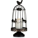 Bougeoir d�coratif en cage � oiseaux pour d�cor antique, adapt� pour les bougies de jardini�re fleurs ...