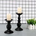 Bougeoirs decoration table 2 pcs diffrentes tailles, bougeoirs cylindrique rtro chandelier pour saint ...