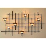 Bougeoir mural 7xxl bougeoir mural en m�tal 83 cm bougeoir pour bougies chauffe - plat