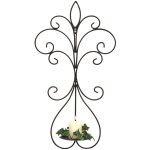 Bougeoir mural mtal antique noir 12107 bougeoir mural 58 cm fer forg bougeoir simple - dandibo